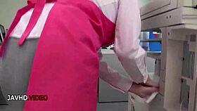 Asian Office Lady Delivers Hardcore Blowjob for Creampie