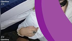 Pretty young petite tatted girl lets me cum on her face after quick blowjob