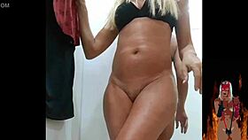 Hot milf is showing off in the store fitting room