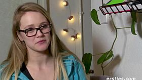 Holly dares to masturbate in the hallway as an exhibitionist