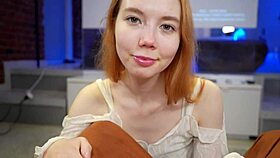 Beautiful friend Emily giving me head POV.