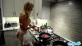 Brandi love wears lingerie while cooking on camsoda
