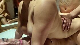 i watchd my wife wit her lover in motel n joined for dp she gived her ass to the big cock guy who cum inside her