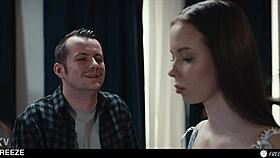 oh wow, my ai girlfriend alice ross got freeze fucked and filled with cum in her pussy!