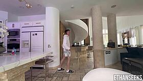 Hot Cougar Crashes Into Neighbor To Lure Him In Her House To Fuck - Ethan Seeks - Richelle Ryan