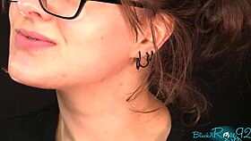 I whisper dirty talk to guide your jerk off with my natural tits