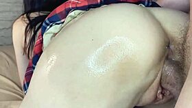 i train a cute slut to take two cocks double penetration for a gorgeous brunette