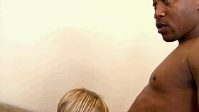 short haired white chick fucks bbc with hairy pussy 😏