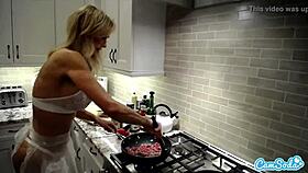 Brandi love wears lingerie while cooking on camsoda