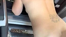 big booty streetwalker fucks cowgirl in public