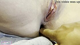 redhead's pussy got wet from my dick entering