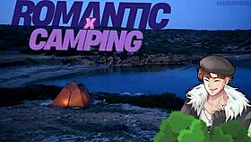 Camping trip turns into sexual adventure with romantic friend of a friend.