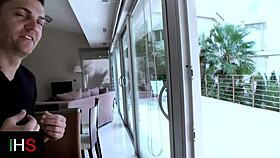 does the curly girl get fucked in her pussy with a cumshot in mouth?