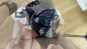 Masked wife punished with deepthroat facefucking