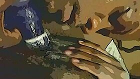 Dildo Tongue Tag Team With Wet Pussy