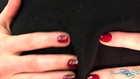 I whisper dirty talk to guide your jerk off with my natural tits