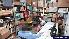 cute teen 18+ caught stealing gives blowjob and gets screwed by lp officer