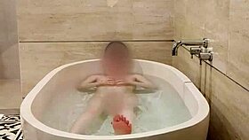 watch this beautiful skinny japanese college student bathing in the bath 😊