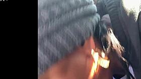 ebony snowboarder gives blowjob