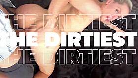 german blonde in stockings reaches two intense orgasms with dildo