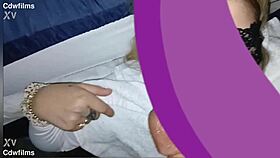 Pretty young petite tatted girl lets me cum on her face after quick blowjob