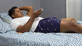 Latin babe provides exceptional massage to partner part 1