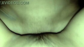 Tight pussy creampied in rough amateur quickie