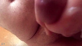 Amateur male dominates with huge cock during masturbation session