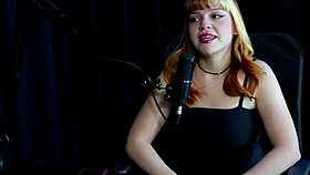 after vacation anxiety, she enters camera, shocked by man's ass and doll fetish - middy on sheer red