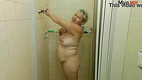 'caught him masturbating in shower sex'