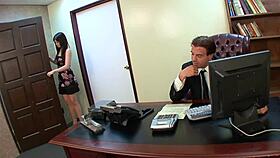 ashlyn rae is the sleaziest piece of ass in the office, riding monster cock in stockings and heels