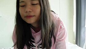 Asian Amateur Attempts First Deepthroat Blowjob