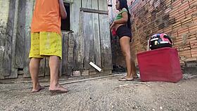 Outdoor Blowjob During Chores