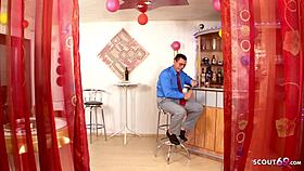 German woman secretly films intimate moments in classic vintage style