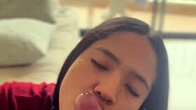 Amateur Couple Enjoys Neighbor's Huge Cock Deeply