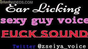Ear licking with sexy guy voice and fuck sounds asmr