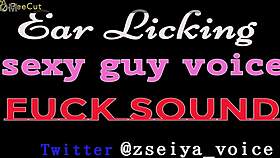 Ear licking with sexy guy voice and fuck sounds asmr
