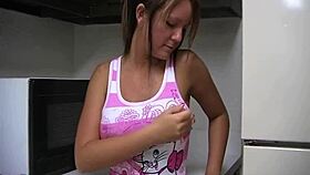 Kayden Krush Is Teasing Herself With Ice While Masturbating