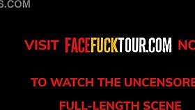 Latina drooling deep throat cock