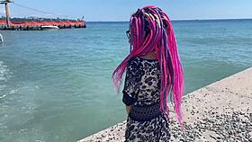 we film crazy vacation with hard spanking outdoors