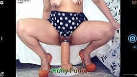 Does Hotty Puttta love those huge dildos?