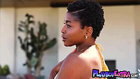 bombastic ebony adult star nicole kitt introducing her dark pussy outdoor