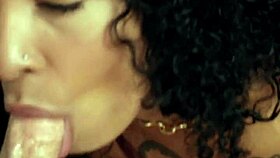 Tattooed Brazilian amateur sucking dick in bikini and heels