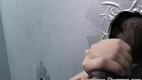 Teen aggressively sucks massive black cock