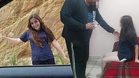 AY DUELE! petite mexican teen RIDES monster cock FOR money