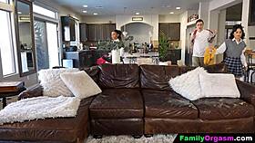 Familyorgasm - siblings swap partners after school day