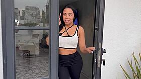 She snuck in while i was showerin and sucked my big cock