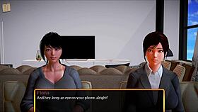 Brunette Amateur Plays Game with Small Tits Exposed!