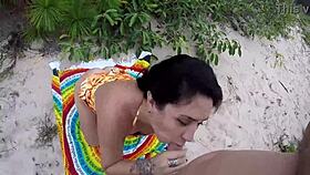 Intense hidden blowjob in dunes