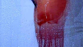 hey, that college tanned gorgeous girl takes a shower in bikini, he whispers excitedly.